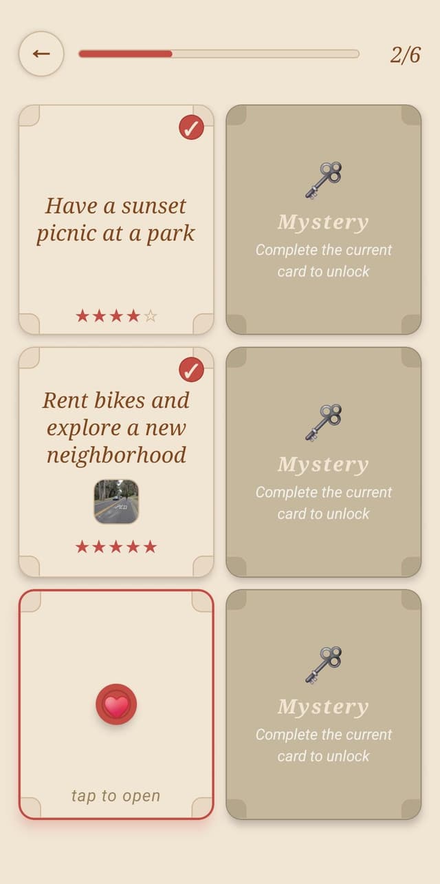 Sealed With Love app — envelope screen